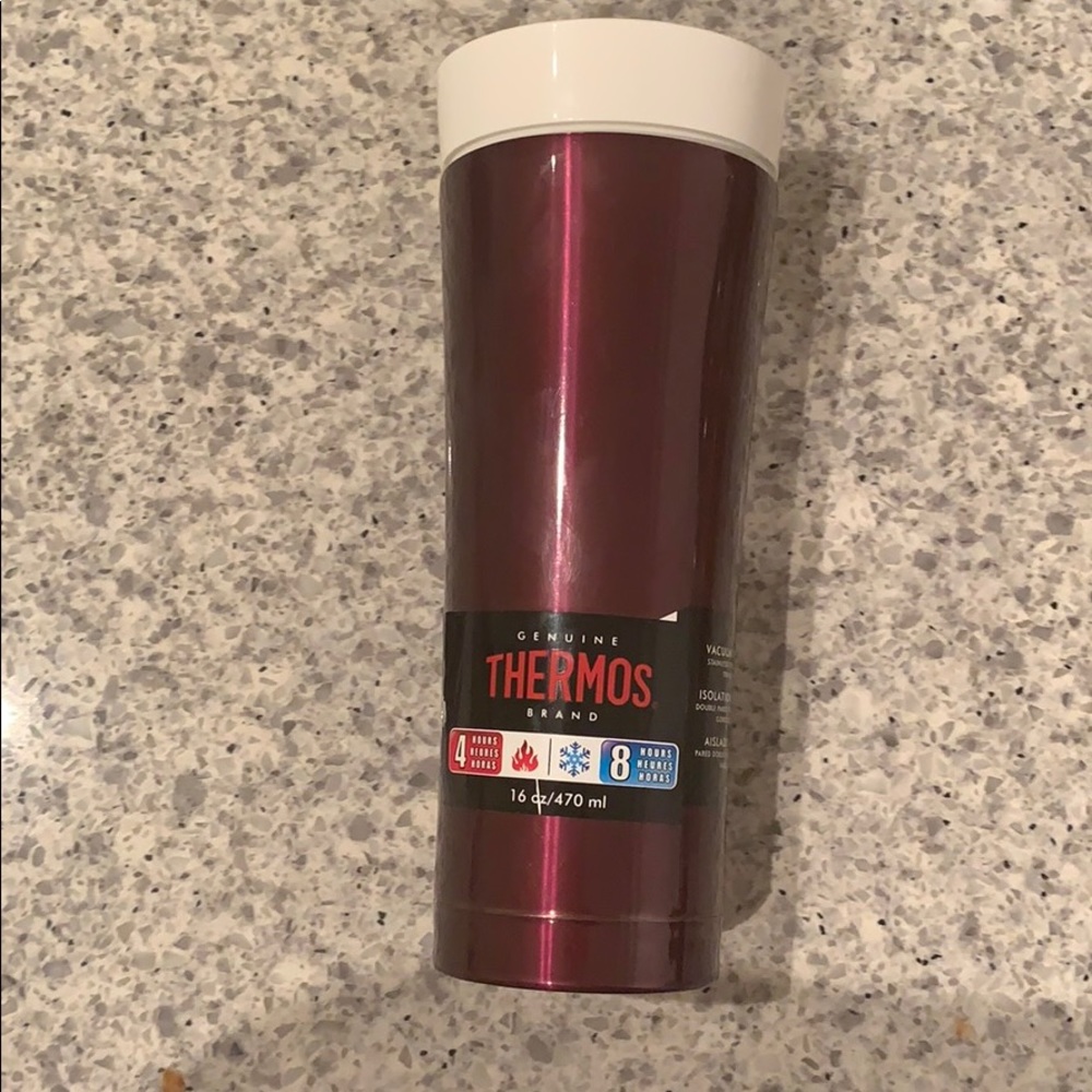 Thermos 16oz Insulated Travel Tumbler, Burgundy